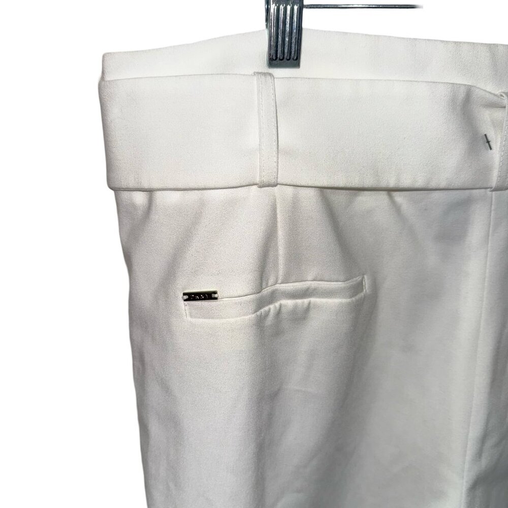 DKNY Women's Soft Ecru Wide Leg With Fabric Belt Pants Sz 16 NWT - Picture 6 of 12